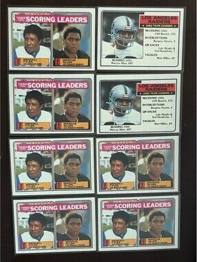 NFL HOF ALL PRO RB MARCUS ALLEN RC COLLECTION 1983 TOPPS TEAM & SCORING LEADERS